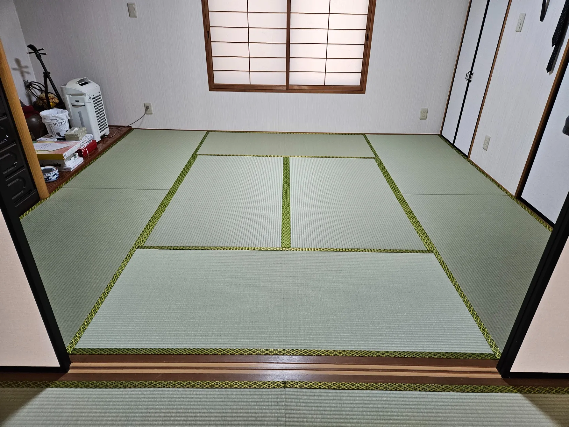 たたみ表替え セキスイ引目グリーン 納品完了(那覇市)